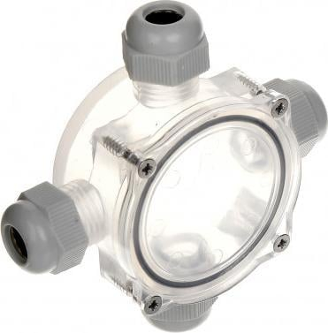 Kuti lidhëse hermetike PU-4D Junction Box, IP67, për kabllo, e zezë