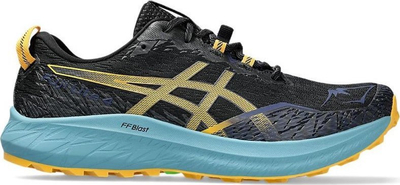 Atlete trail ASICS Fuji Lite 4 për burra, ASICSGRIP, FF Blast, të zeza me të verdha, nr 43