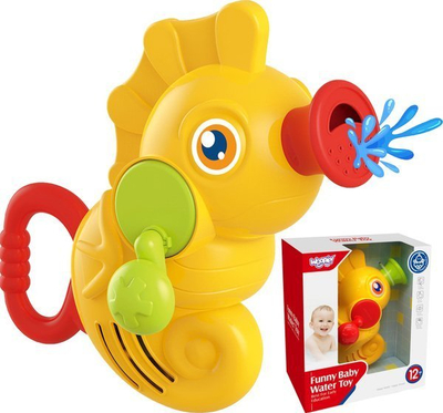 Lodër për banjo Woopie Baby Seahorse, pompë uji, pa bateri, e verdhë
