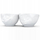 Set tasa porcelani FIFTYEIGHT PRODUCTS TASSEN Medium No. 3, 6.5 oz, me dizajn Tasty dhe Snoozy, të bardhë