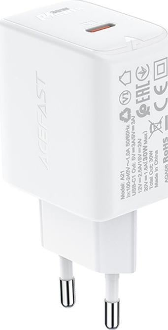 Karikues muri ACEFAST A21, 30W, USB C PD3.0, i bardhë