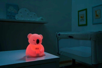 Dritë nate Chicco Sweet Lights Koala, ndricim i butë, portative, gri