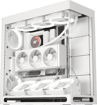 Kasa PC HAVN HS420 VGPU, mid tower, xham i temperuar, e bardhë