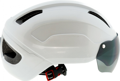 Helmetë biçiklete Skateflash Atomic, LED, madhësia L 58–61 cm, e bardhë