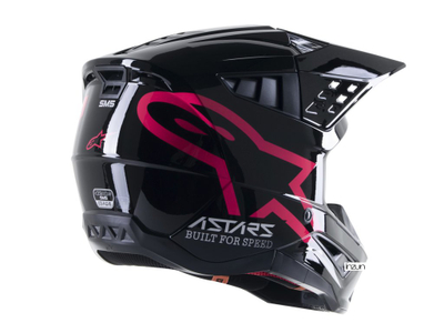 Helmetë motori Alpinestars S-M5 Compass, off-road, e zezë rozë