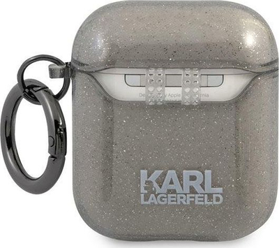 Mbrojtëse Karl Lagerfeld KLA2UKHGK, për AirPods 1/2, me xixa, gri