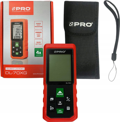 Matës distance me lazer DL-70XG PRO, rreze jeshile, 70m, IP54