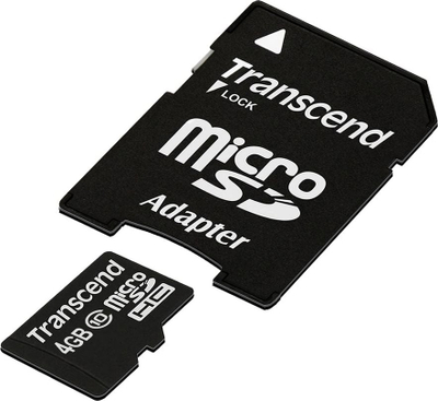 Kартичка меморија Трансенд МикроСДХЦ TS4GUSDHC10, 4GB, Класа 10, со адаптер