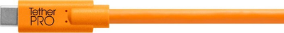 Kabllo USB Tether Tools CUC3215, USB A me USB C, 4.6 m, portokalli