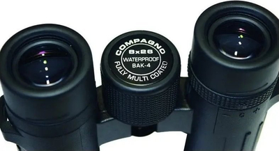 Binokular Braun Compagno 8x26 WP, zmadhim 8x, rezistent ndaj ujit, i zi
