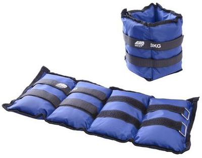 Pesha Eb Fit me rripa Velcro, 2x 3 kg, të kaltërta