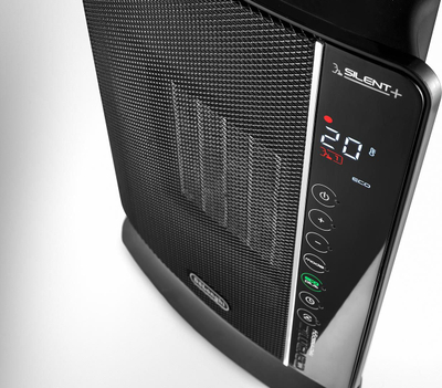 Ngrohës me ventilator DeLonghi 70 M, panel dixhital, funksion ECO, ngjyrë e zezë
