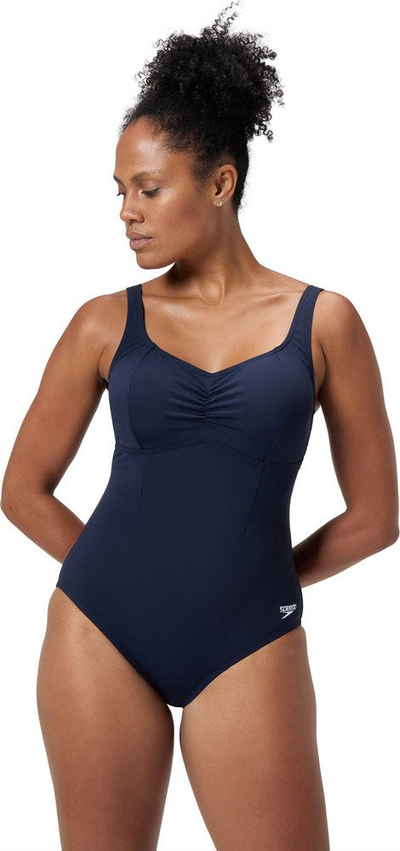 Костим за капење едноделен Speedo AquaNite, за жени, отпорен на хлор, црн