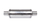 Qetësues sportiv qendror TurboWorks, 2.5", 300mm, çelik inox argjendtë