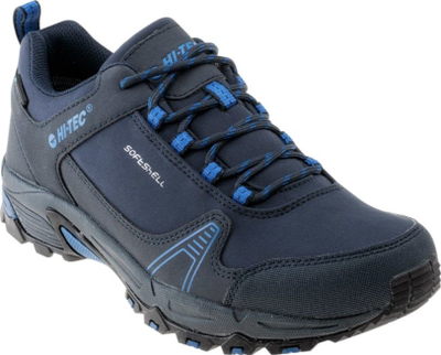 Këpucë trekking për burra Hi-Tec Hapiter Low WP, softshell, të papërshkueshme nga uji, blu navy