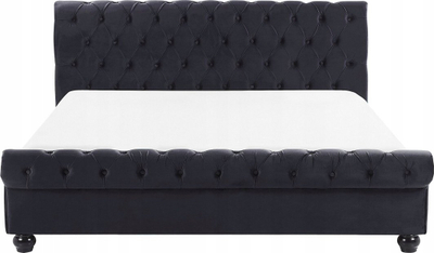 Krevet uji Beliani Waterbed, dopio EU 4ft6, kadife, i zi