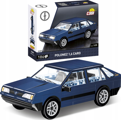 Set ndërtimi Cobi Youngtimer Collection Polonez 1.6 Caro 24589, model klasik, për koleksionistë, shumëngjyrësh