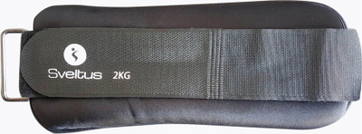 Тегови за зглоб Sveltus SKO Lycra Weighted Cuffs 0944, сет 2x2kg, црна
