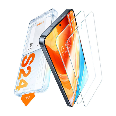 Stikeri mbrojtës ekrani Torras Install Master, për Samsung S24 Plus, xham i kalitur 9H, transparent