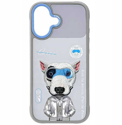 Футрола за телефон Nimmy Cool and Cute 2.0 Куче, за iPhone 17, сива