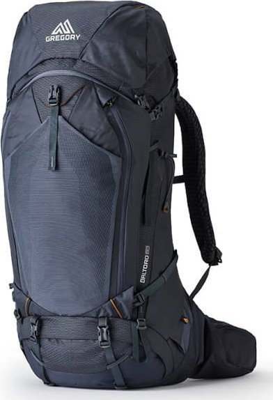 Çantë shpine trekking Gregory Baltoro 65L, sistem FreeFloat A3, me mbulesë shiu, gri