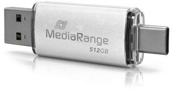 USB flash MediaRange Combo Stick, 512GB, USB A, ngjyrë argjendi