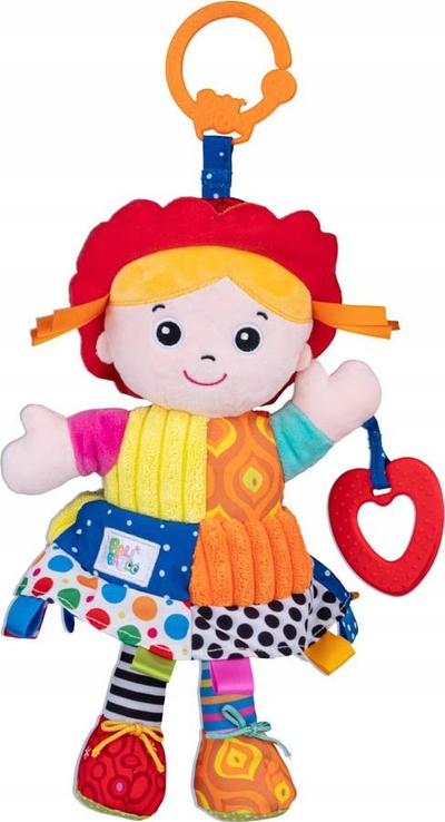 Lodër varëse për bebe Dumel Hanging Doll Nicole, me unazë varëse, me copa shumëngjyrëshe, shumëngjyrëshe