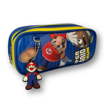 Çantë lapsash Promax Super Mario, 21x6x9cm, e kaltër