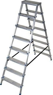 Shkallë alumini Awtools AW23031, 8 shkallë, 150kg, argjendtë
