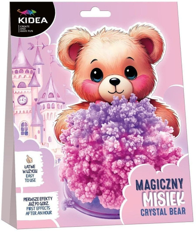 Креативен научен сет Kidea Magical Crystal Bear, изработка на кристален мечок, разновидни бои
