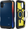 Mbrojtëse telefoni Spigen Tough Armor MagSafe për iPhone 16 Plus, dy shtresa, me stand, blu navy