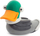 Set plasteline HEY CLAY Birds from the Farm, 18 kuti, 6 personazhe, shumëngjyrëshe