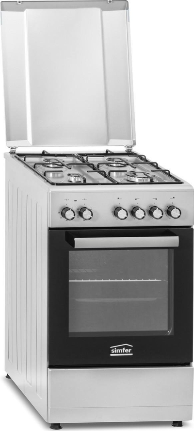 Shporet Simfer 5405SERGG, kombinim gaz dhe elektrik, 50 cm, inox