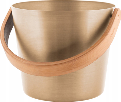 Kovë saune Rento Champagne Bamboo, 5L, metalike, dorezë bambuje