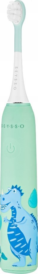 Furçë dhëmbësh sonike për kalamaj Seysso Kids Dinosaur, 3 mënyra, blu