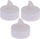 Set qirinj LED dekorativë, Tea Light, 3 copë, me shkëlqim glitter, të bardhë