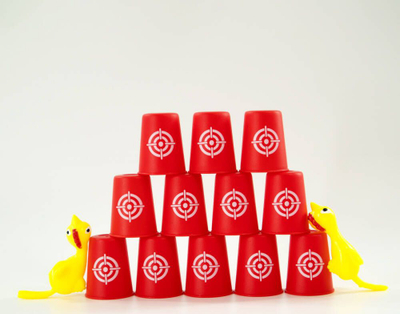 Loje tavoline Icom Polska Angry Chickens, me gota shenjester, pule plastike elastike, e kuqe
