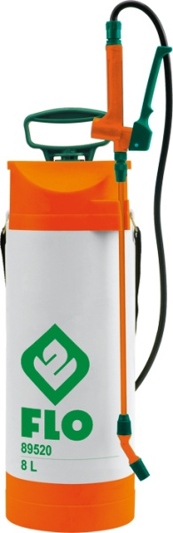Spërkatës me presion FLO, 8 l, i bardhë / portokalli