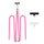 Rrip crossbody për telefon Tech-Protect C7S, litar, Hot Pink, detaje gold