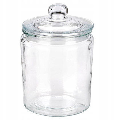 Kavanoz qelqi VILDE 2 L, me kapak dhe guarnicion, transparent