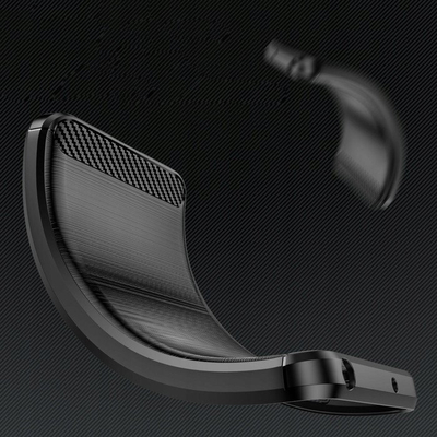 Kapak silikoni Carbon Case për Samsung Galaxy S25 Ultra, i butë, mbron nga goditjet, i zi