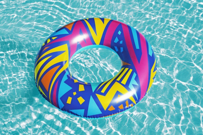 Rreth notimi për kalamaj Bestway Geometric Ring Shapes, 107 cm, vinyl, shumëngjyrësh