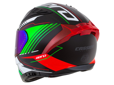 Helmeta moto Cassida Aero Drome, full face, polikarbonat, gri e zezë