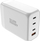 Karikues GaN Silver Monkey 200W, 3x USB C PD, USB A QC 3.0, i bardhë