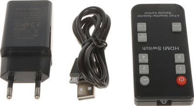 Ndërrues HDMI Techly HDMI SW 4/1 2.0, 4 porta hyrje, Full HD, i zi