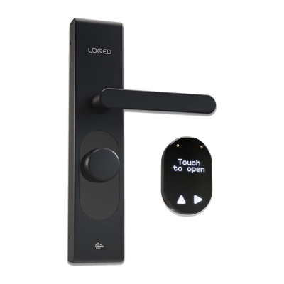 Bravë inteligjente Loqed Touch Smart Lock, kontroll me prekje, Black Edition, e zezë