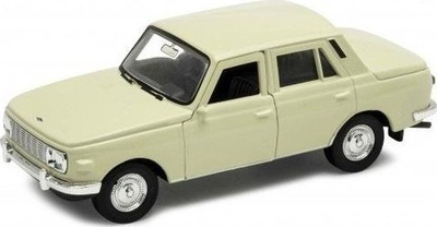 Maket makine Welly Wartburg 353, shkalla 1:34, metal, ngjyrë krem