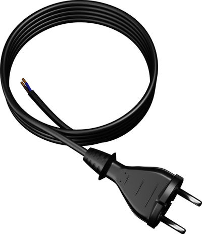 Kabllo lidhëse Plastrol PP-21, 3m, H05RR-F 2x1.5mm², e zezë