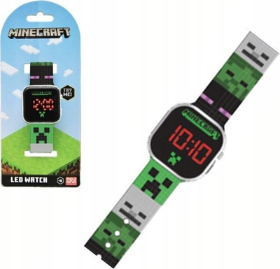 Orë dore Minecraft MIN4165, LED, me kalendar, shumëngjyrëshe