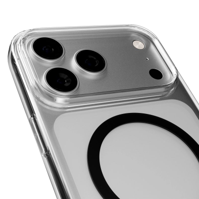 Këllëf telefoni Puro LiteMag për iPhone 17 Pro, MagSafe, transparent i zi